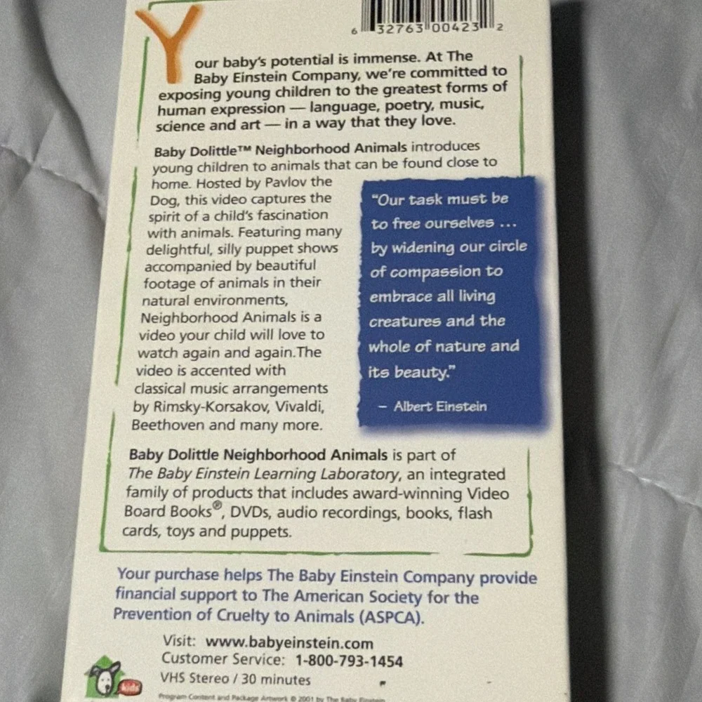 Baby Dolittle Neighborhood Animals VHS Tape 2001 Children's Video Educational